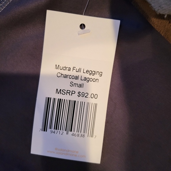 NWT Sol and Mane Mudra Full Leggings Charcoal Size Small - Picture 8 of 9
